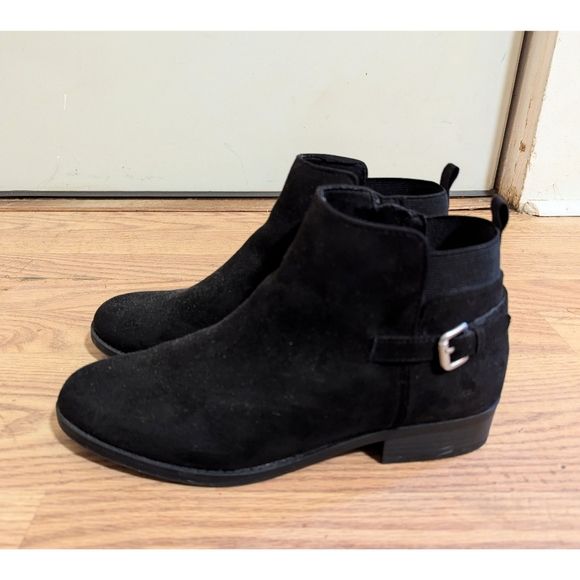 Old Navy Shoes - Old Navy | Black Ankle Boots With Buckle | Size 9